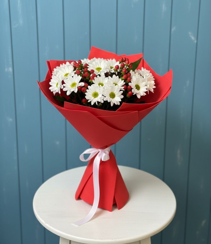 Букет цветов из: Хризантемы в Тырети 1-й