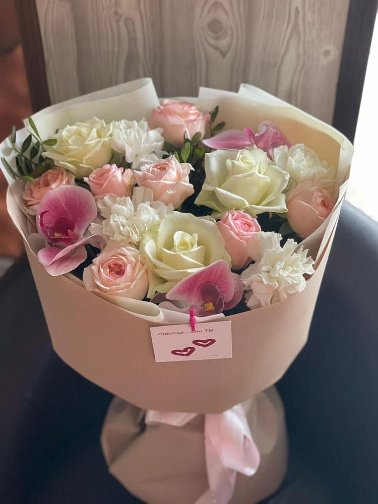 Букет цветов из: Орхидеи, Розы и Гвоздики в Тырети 1-й