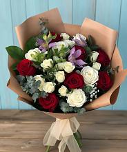 Букет цветов из:  Розы и Альстромерии в Тырети 1-й