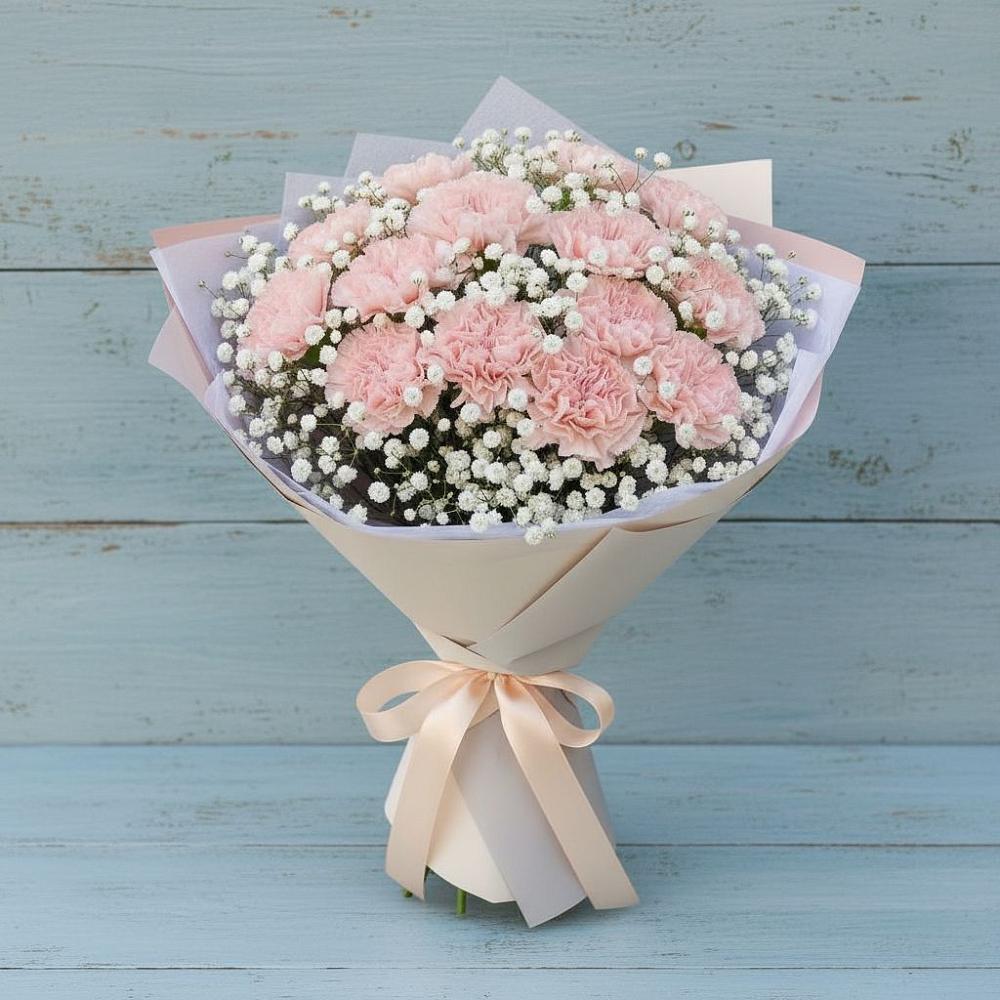 Букет цветов из: Гвоздики в Тырети 1-й