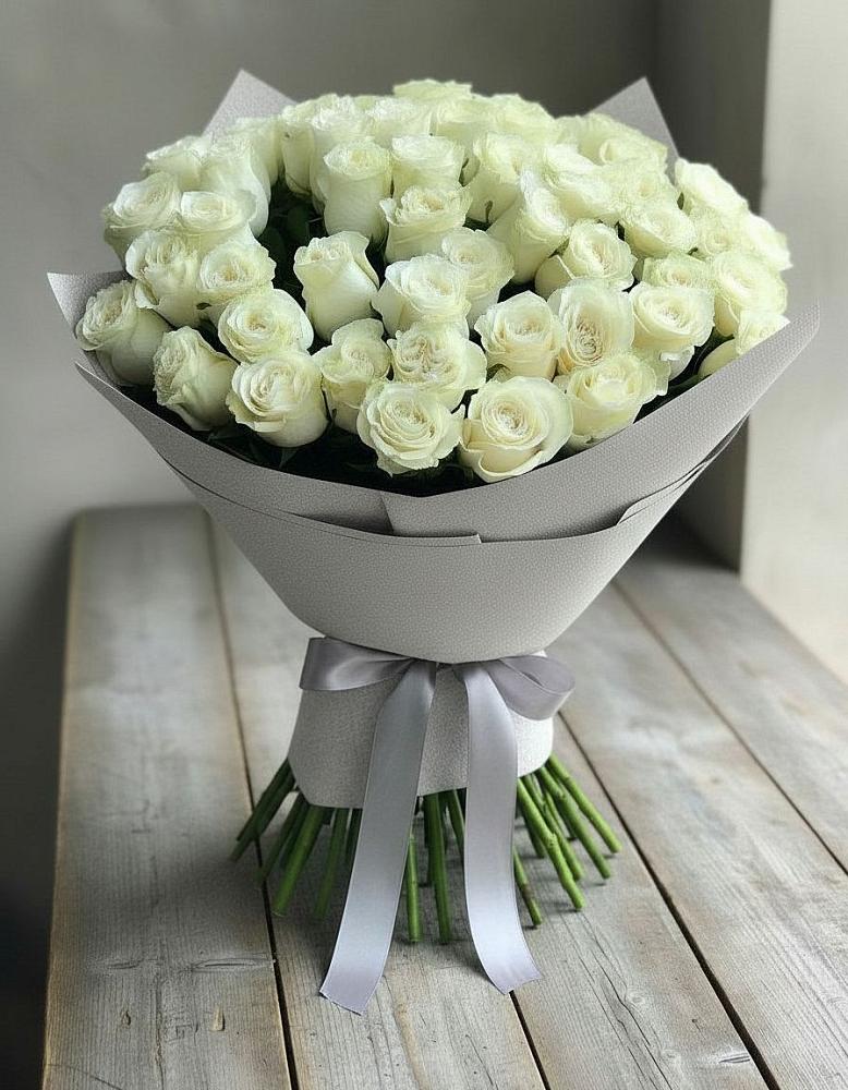 Букет 35 Белых роз в Тырети 1-й