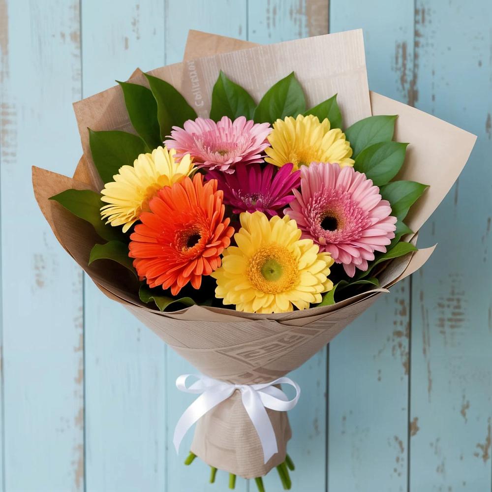Букет цветов из: Герберы в Тырети 1-й