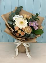 Букет цветов из:  Герберы и Хризантемы в Тырети 1-й