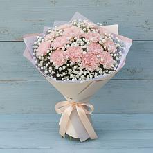 Букет цветов из:  Гвоздики в Тырети 1-й