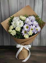 Букет цветов из:  Хризантемы и Розы в Тырети 1-й