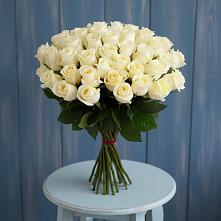 Букет 51 Белая роза Эдлесс Лав в Тырети 1-й