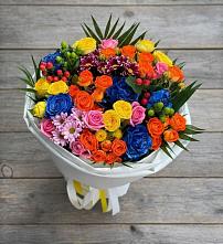 Букет цветов из:  Розы и Хризантемы в Тырети 1-й