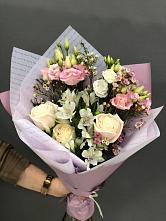 Букет цветов из:  Альстромерии, Розы и Лизиантусы #REPLACE_PRED# Тырети 1-й