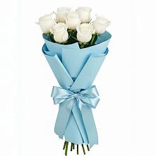 Букет 7 белых роз Проуд в Тырети 1-й